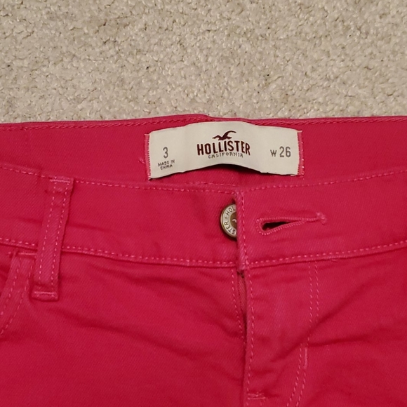 Hollister hot Pink denim short shorts - Picture 2 of 4